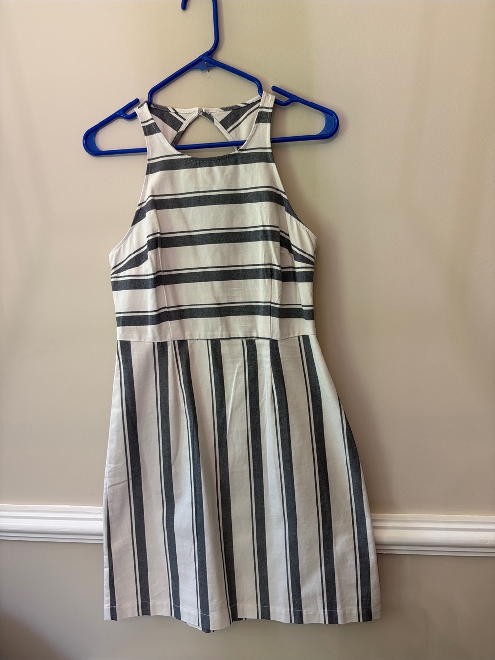 Old Navy Blue and White Striped Dress